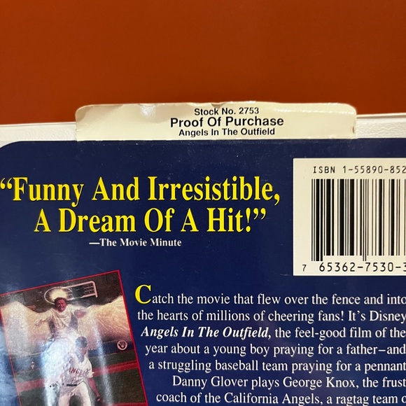 1995 Walt Disney’s: Angels in The Outfield VHS - Picture 5 of 8